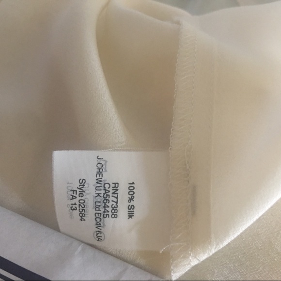 J. Crew 100% silk white-off-white button up blouse - Picture 4 of 4